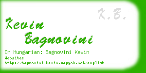 kevin bagnovini business card